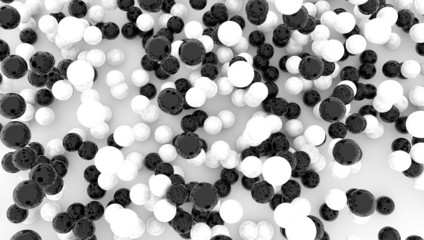 black and whitte balls / sphere group business teamwork