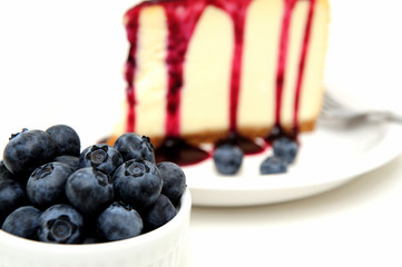 Fresh Blueberries And Cheesecake
