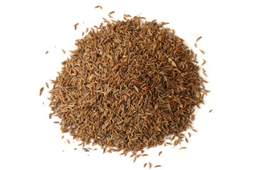 Dried cumin seed isolated on white background