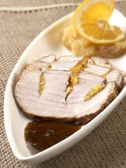 asado con naranja
