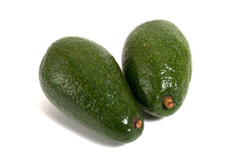 two avocados