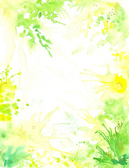 Abstract spring background watercolor painted.