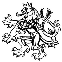 vector illustration tattoo (lion)
