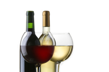 white and red wine