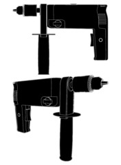 Electric Power Drill Vector 01