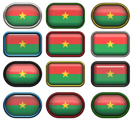 twelve buttons of the Flag of Burkina Faso