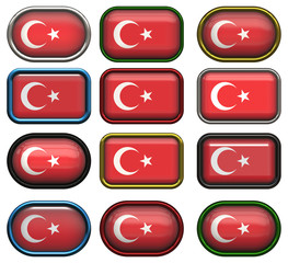 twelve buttons of the Flag of Turkey