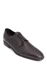 black leather men shoe