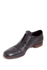 black leather men shoe