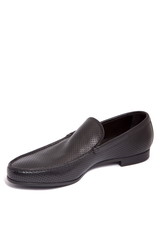 black leather men shoe