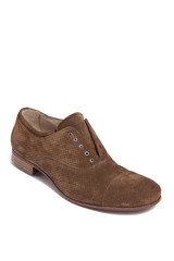 brown suede men shoe