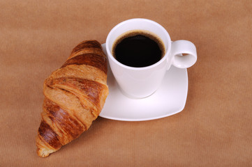 croissant and coffee