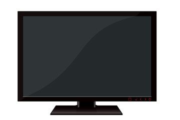 black tft flat monitor