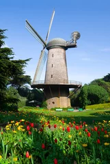 Gordijnen Dutch windmill in San Francisco © Andy