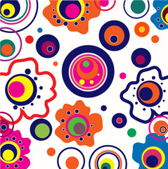 vector background with flowers