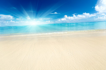 sand and Caribbean sea