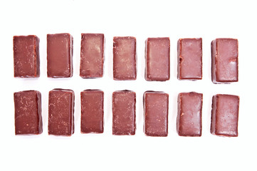 Rows from candies