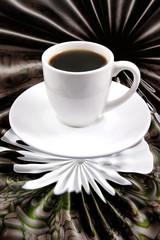 small coffee cup on grains