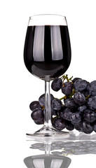 Red Wine with Grapes