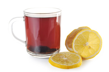 cup of tea and  lemon