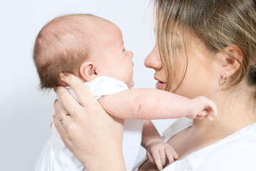 happy family - mother and baby