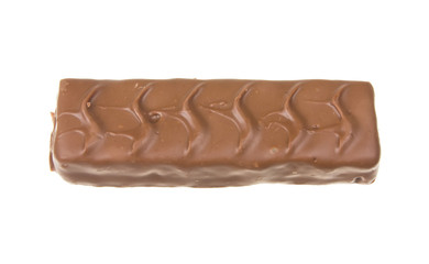 chocolate bar isolated on a white background..
