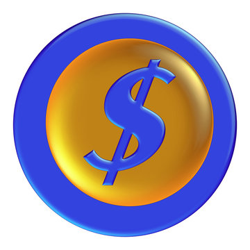 Blue glossy icon