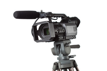 HD camcorder with microphone isolated