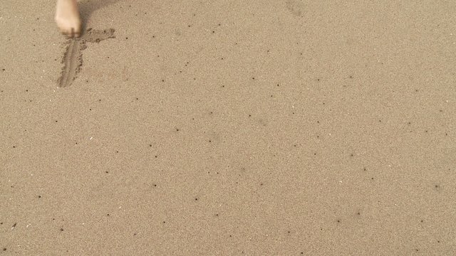 I LOVE YOU im Sand