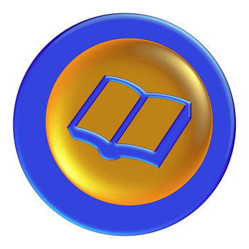 Blue glossy icon