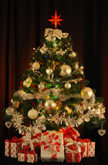 decorated Christmas  tree