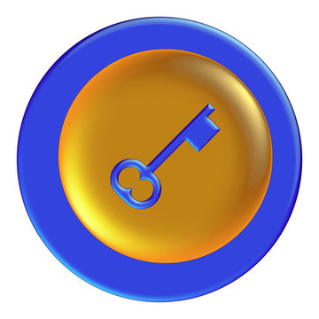 Blue glossy icon