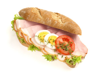 Brötchen mit Schinken