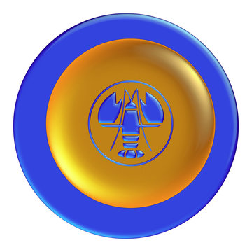 Blue glossy icon