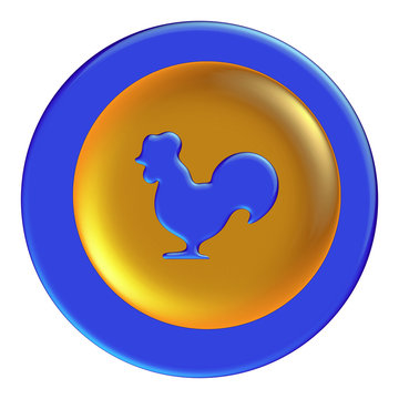 blue glossy icon