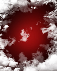 red grunge cloudy background