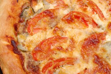 Background from a homemade pizza