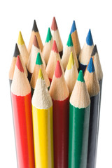 Fototapeta premium colored pencils on white background