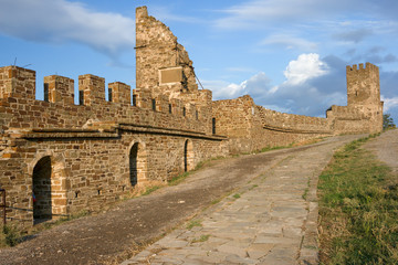Fototapeta na wymiar medieval Genoese stronghold