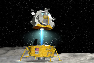 Rückstart der Apollo Mondfähre