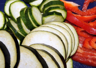 légumes tranchés