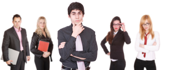 An attractive, business team