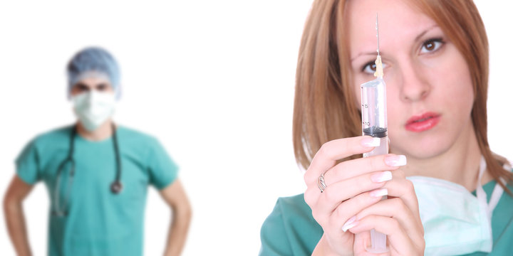 Caucasian female doctor