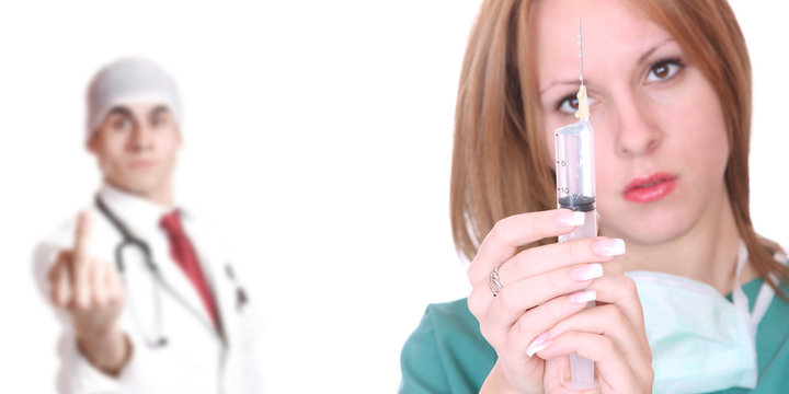 Caucasian female doctor