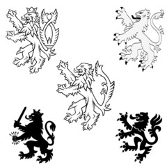 Heraldic Lion Set
