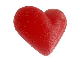 Heart with water drops