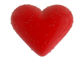 Heart with water drops