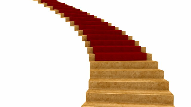 Red Carpet rolls down the stairs