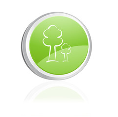 Ecology igon with trees, green collection