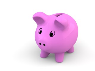 pink piggy bank